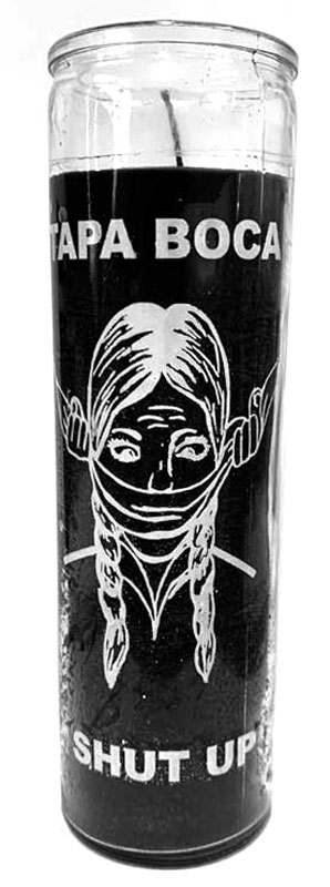 Shut Up Black (Tapa Boca) 7 day jar candle - Click Image to Close